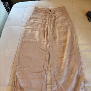 American Eagle Outfitters Cream Wide Leg Pants